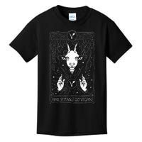 Hail Seitan Go Vegan Funny Tarot Card Design For Vegans Kids T-Shirt