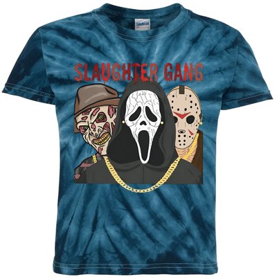 Halloween Slaughter Gang Horror Character Scary Spooky Kids Tie-Dye T-Shirt