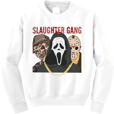 Halloween Slaughter Gang Horror Character Scary Spooky Kids Sweatshirt