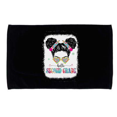 Hello Second Grade Back To School Hair Bun First Day Microfiber Hand Towel