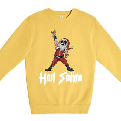 Hail Santa Gift Premium Crewneck Sweatshirt