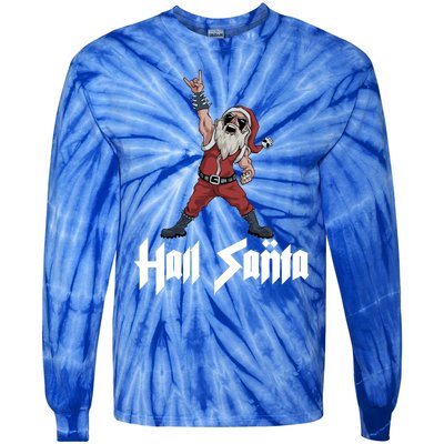 Hail Santa Gift Tie-Dye Long Sleeve Shirt