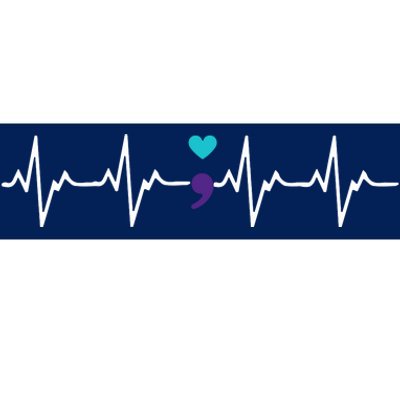 HeartBeat Semicolon Gift Suicide Prevention Awareness Bumper Sticker