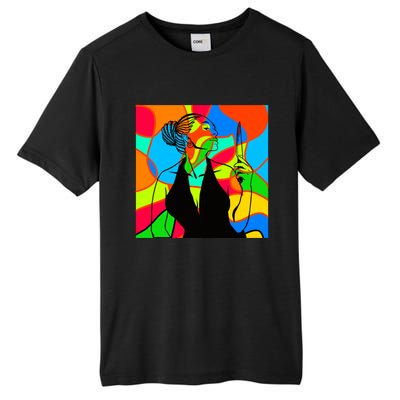 Halloween Stained Glass Peace Funny Gift Melanin Black Magic Gift Tall Fusion ChromaSoft Performance T-Shirt