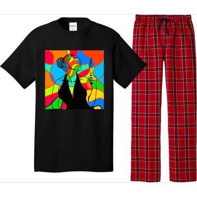 Halloween Stained Glass Peace Funny Gift Melanin Black Magic Gift Pajama Set