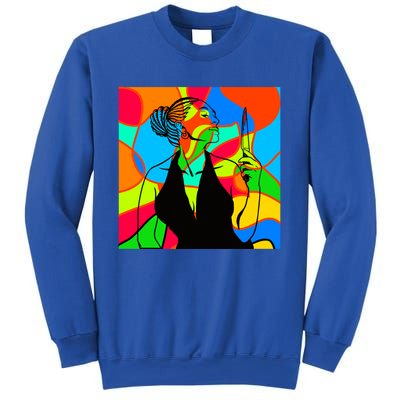 Halloween Stained Glass Peace Funny Gift Melanin Black Magic Gift Sweatshirt