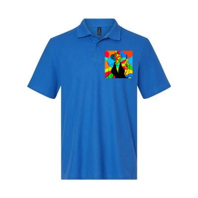 Halloween Stained Glass Peace Funny Gift Melanin Black Magic Gift Softstyle Adult Sport Polo