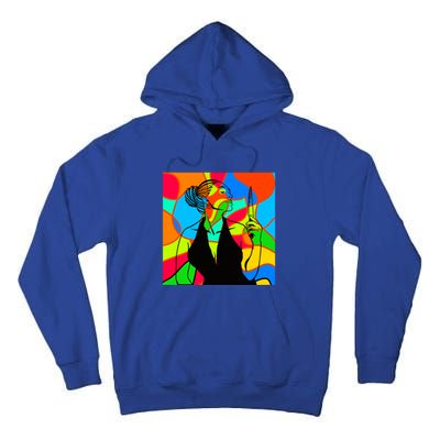 Halloween Stained Glass Peace Funny Gift Melanin Black Magic Gift Tall Hoodie