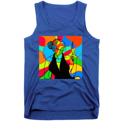 Halloween Stained Glass Peace Funny Gift Melanin Black Magic Gift Tank Top