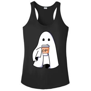 Halloween Spooky Ghost Retro Cute Boo In Coffee Funny Gift Ladies PosiCharge Competitor Racerback Tank