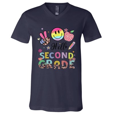 Hello Second Grade 2nd Grade First Day Of School Gift V-Neck T-Shirt