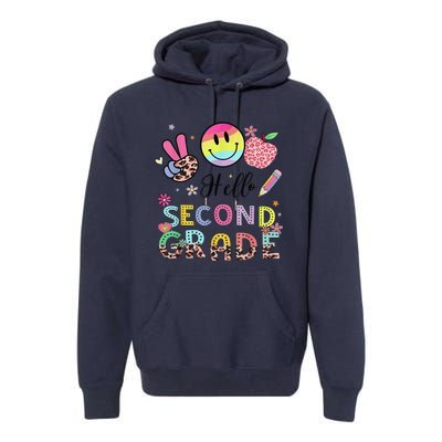 Hello Second Grade 2nd Grade First Day Of School Gift Premium Hoodie