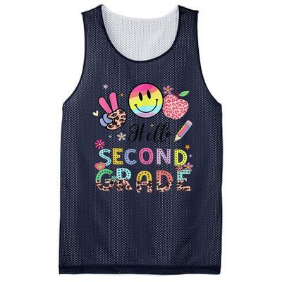 Hello Second Grade 2nd Grade First Day Of School Gift Mesh Reversible Basketball Jersey Tank