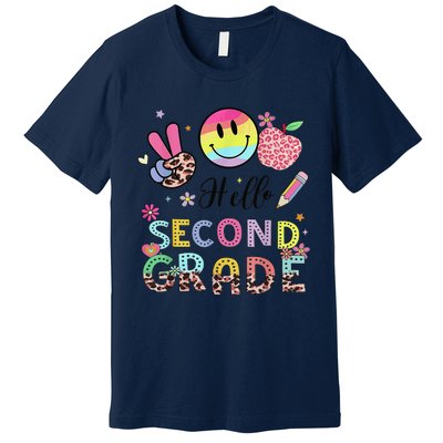 Hello Second Grade 2nd Grade First Day Of School Gift Premium T-Shirt