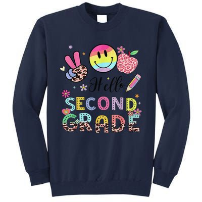 Hello Second Grade 2nd Grade First Day Of School Gift Tall Sweatshirt