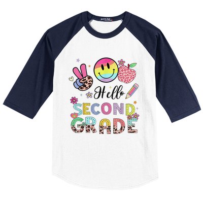 Hello Second Grade 2nd Grade First Day Of School Gift Baseball Sleeve Shirt