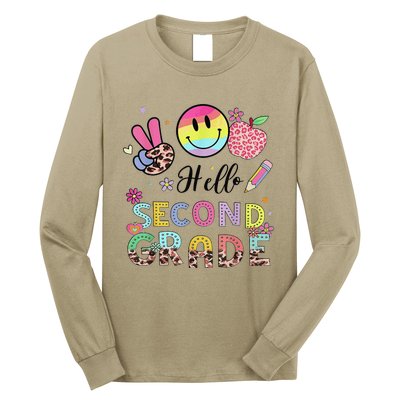 Hello Second Grade 2nd Grade First Day Of School Gift Long Sleeve Shirt