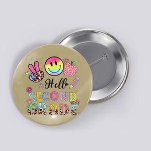 Hello Second Grade 2nd Grade First Day Of School Gift Button