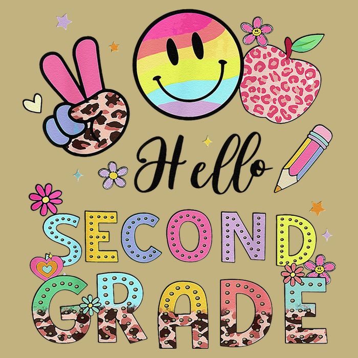 Hello Second Grade 2nd Grade First Day Of School Gift Button