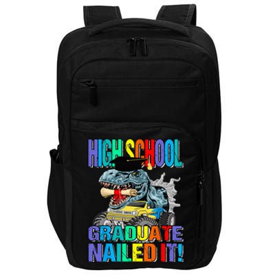 High School Graduate Nailed It Graduation Dinosaur Impact Tech Backpack