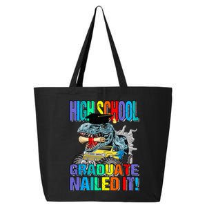 High School Graduate Nailed It Graduation Dinosaur 25L Jumbo Tote