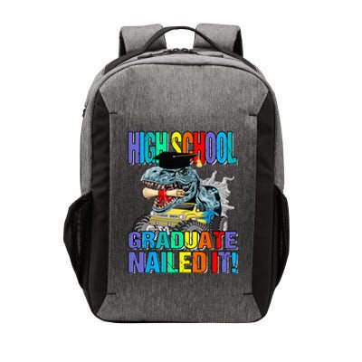 High School Graduate Nailed It Graduation Dinosaur Vector Backpack