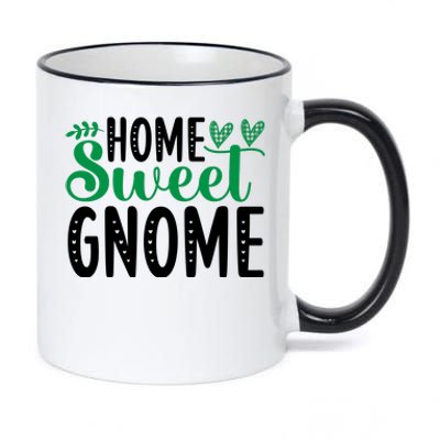 Home Sweet Gnome Funny St Patricks Day 11oz Black Color Changing Mug