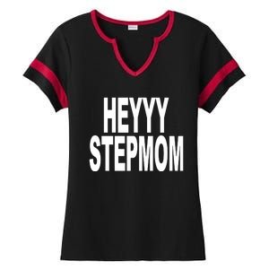 Heyyy Stepmom Ladies Halftime Notch Neck Tee