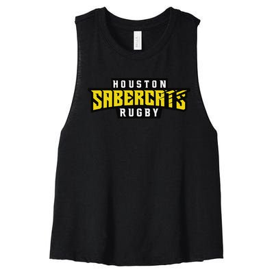 HOUSTON SABERCATS Women's Racerback Cropped Tank