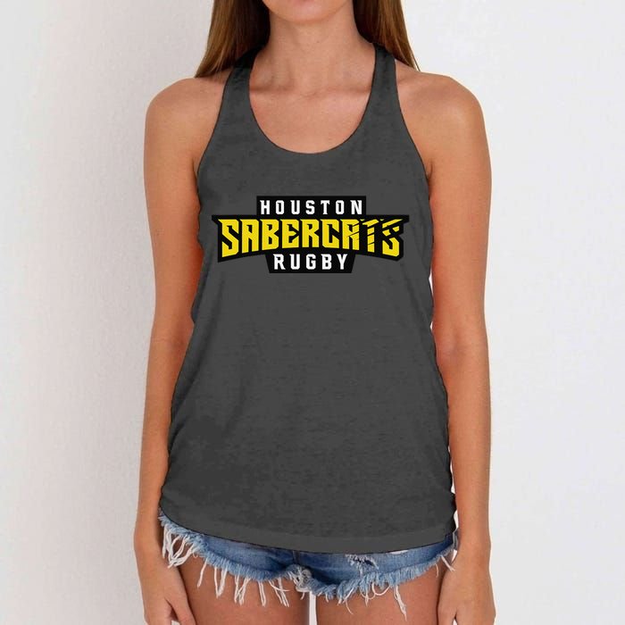 HOUSTON SABERCATS Women's Knotted Racerback Tank