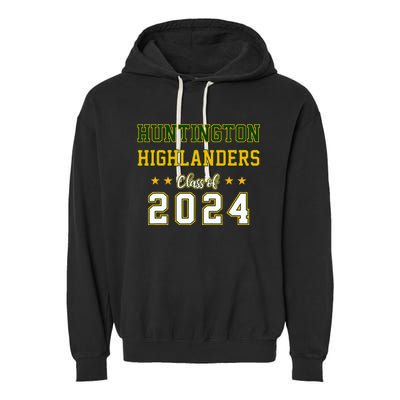 High School Huntington Highlanders Class Of 2024 Garment-Dyed Fleece Hoodie