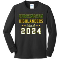 High School Huntington Highlanders Class Of 2024 Kids Long Sleeve Shirt