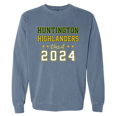 High School Huntington Highlanders Class Of 2024 Garment-Dyed Sweatshirt