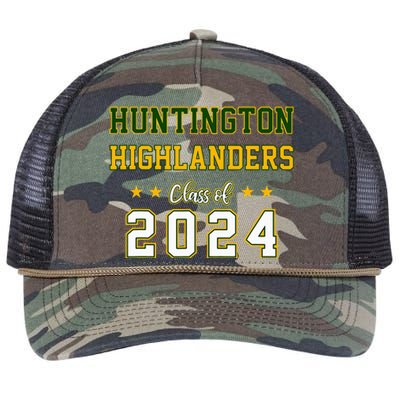 High School Huntington Highlanders Class Of 2024 Retro Rope Trucker Hat Cap