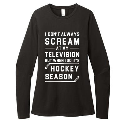 Hockey Season Hockey Fan Gift Womens CVC Long Sleeve Shirt