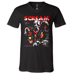 Halloween Scream Horror Movie V-Neck T-Shirt