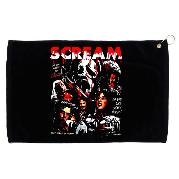 Halloween Scream Horror Movie Grommeted Golf Towel