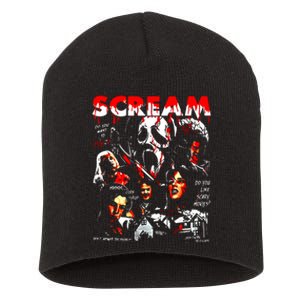 Halloween Scream Horror Movie Short Acrylic Beanie