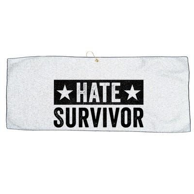 Hate Survivor Large Microfiber Waffle Golf Towel