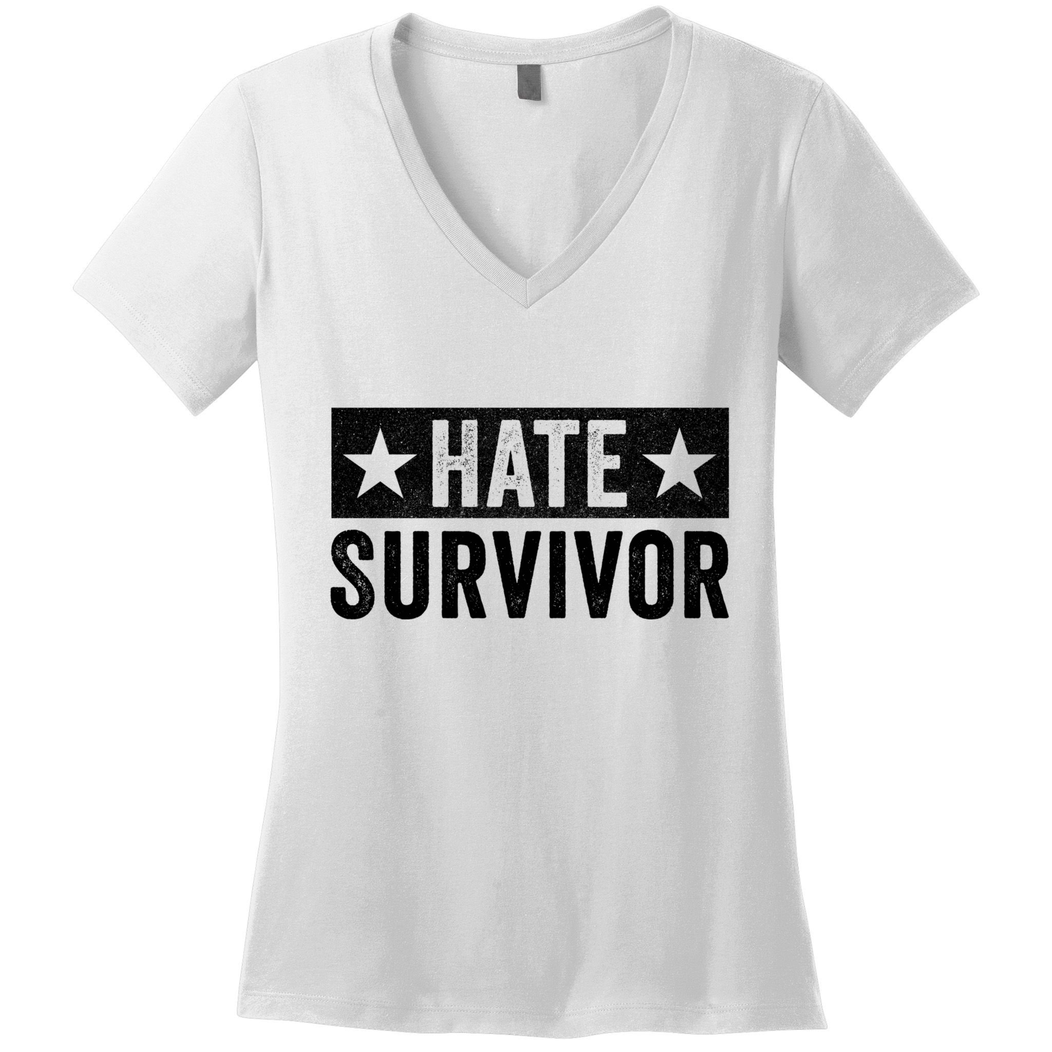 Hate Survivor Women's V-Neck T-Shirt