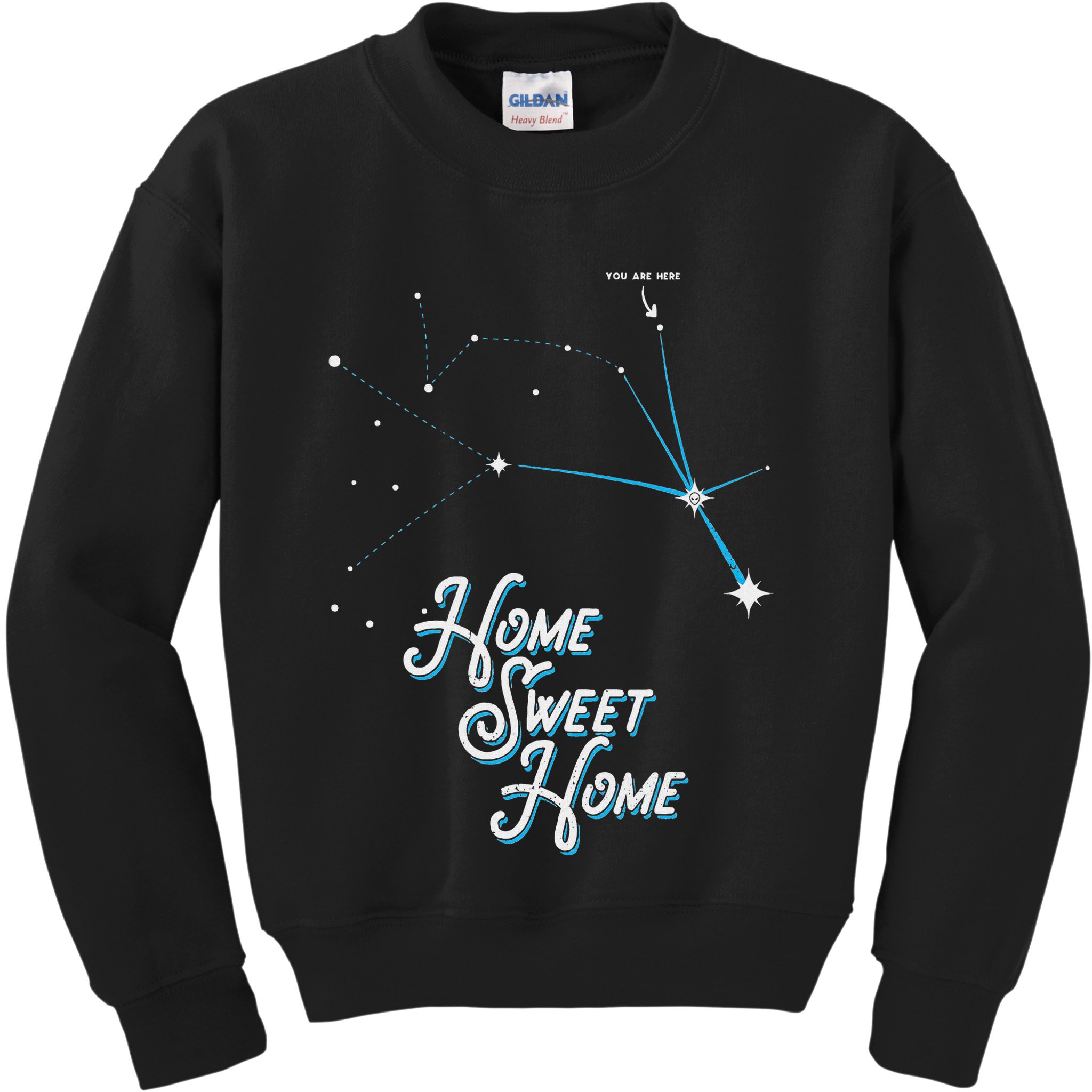 Home Sweet Home Zeta Reticuli Alien Betty Hill Star Map Kids Sweatshirt
