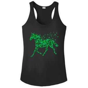 Horse Shamrock Horseback Riding Equestrian Meaningful Gift Patrick Day Gift Ladies PosiCharge Competitor Racerback Tank