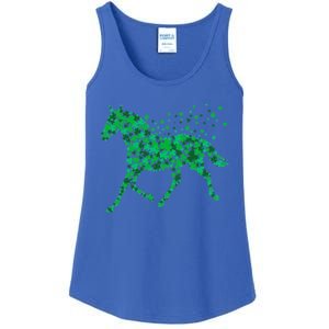 Horse Shamrock Horseback Riding Equestrian Meaningful Gift Patrick Day Gift Ladies Essential Tank