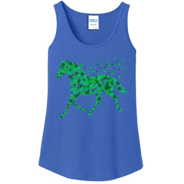 Horse Shamrock Horseback Riding Equestrian Meaningful Gift Patrick Day Gift Ladies Essential Tank