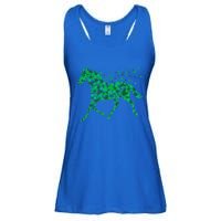 Horse Shamrock Horseback Riding Equestrian Meaningful Gift Patrick Day Gift Ladies Essential Flowy Tank