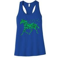 Horse Shamrock Horseback Riding Equestrian Meaningful Gift Patrick Day Gift Women's Racerback Tank