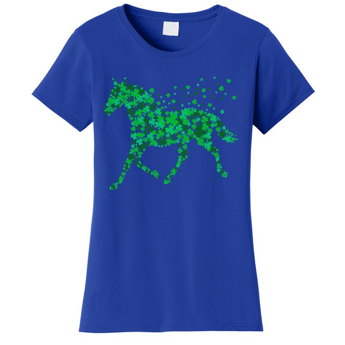 Horse Shamrock Horseback Riding Equestrian Meaningful Gift Patrick Day Gift Women's T-Shirt