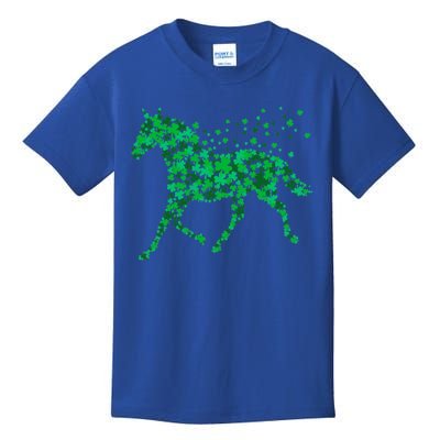 Horse Shamrock Horseback Riding Equestrian Meaningful Gift Patrick Day Gift Kids T-Shirt