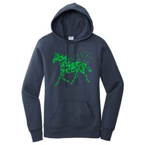 Horse Shamrock Horseback Riding Equestrian Meaningful Gift Patrick Day Gift Women's Pullover Hoodie