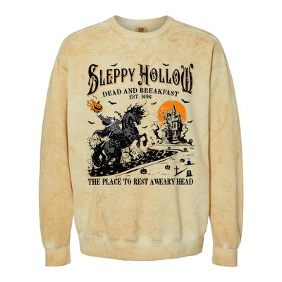 Halloween Sleepy Hollow Dead And Breakfast Colorblast Crewneck Sweatshirt